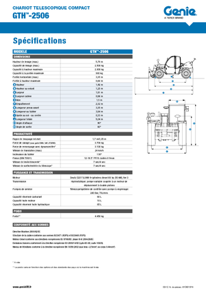 Ładowarki teleskopowe Genie GTH-2506