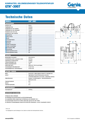 Ładowarki teleskopowe Genie GTH-3007