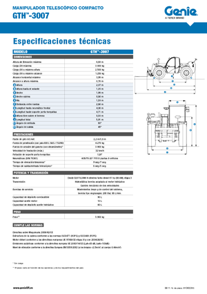 Ładowarki teleskopowe Genie GTH-3007