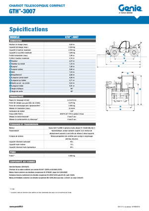 Ładowarki teleskopowe Genie GTH-3007