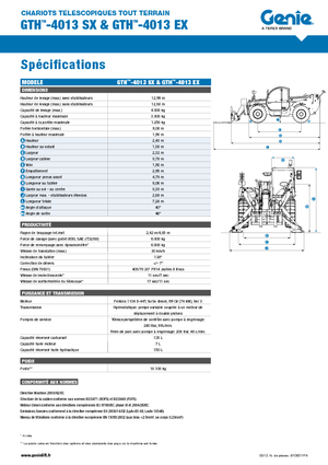 Ładowarki teleskopowe Genie GTH-4013 EX