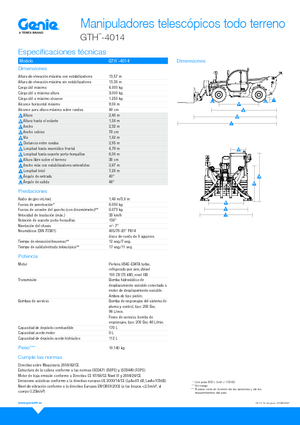 Ładowarki teleskopowe Genie GTH4014