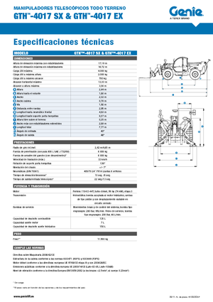 Ładowarki teleskopowe Genie GTH-4017 EX