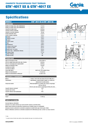 Ładowarki teleskopowe Genie GTH-4017 EX