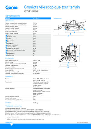 Ładowarki teleskopowe Genie GTH4018