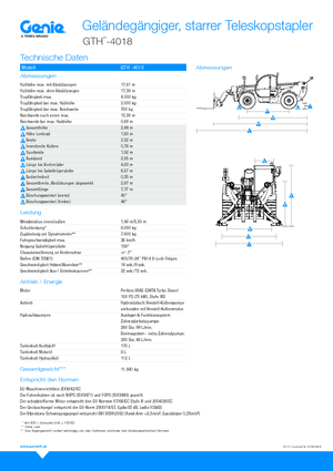 Ładowarki teleskopowe Genie GTH4018