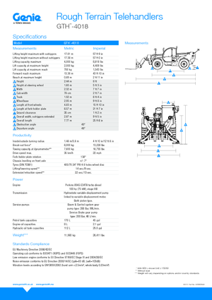 Ładowarki teleskopowe Genie GTH4018