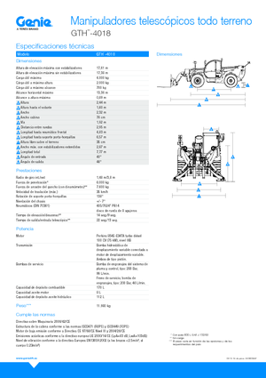 Ładowarki teleskopowe Genie GTH4018