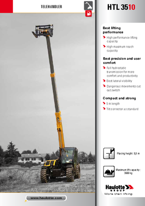 Ładowarki teleskopowe Haulotte HTL3510