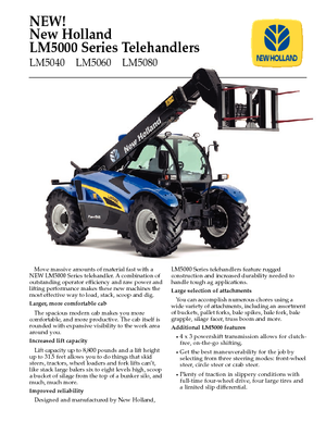 Ładowarki teleskopowe New Holland LM 5060 (250)