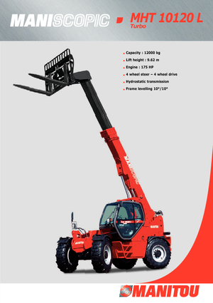 Ładowarki teleskopowe Manitou MHT 10120 L Turbo