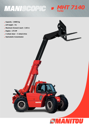 Ładowarki teleskopowe Manitou MHT 7140