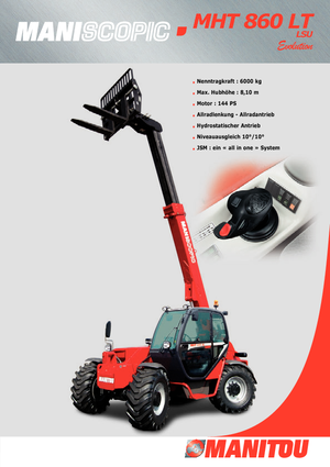 Ładowarki teleskopowe Manitou MHT 860 LT LSU