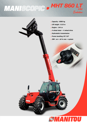 Ładowarki teleskopowe Manitou MHT 860 LT LSU