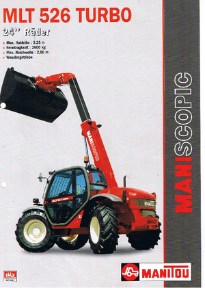 Ładowarki teleskopowe Manitou MLT 526 T 24