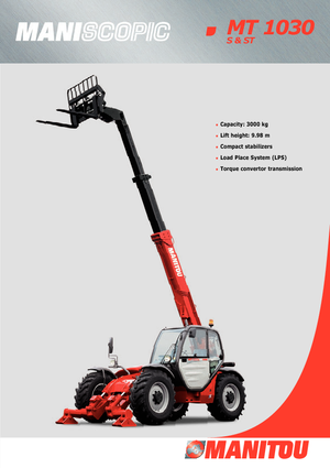 Ładowarki teleskopowe Manitou MT 1030 S Evolution