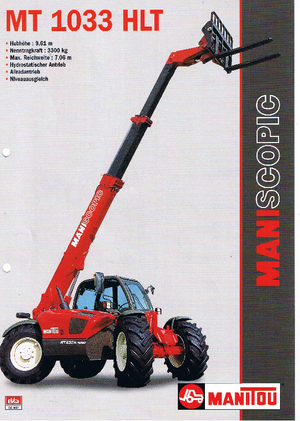Ładowarki teleskopowe Manitou MT 1033 HLT
