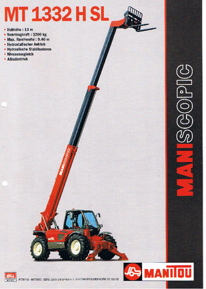 Ładowarki teleskopowe Manitou MT 1332 H S-L-T