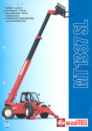 Ładowarki teleskopowe Manitou MT 1337 SL