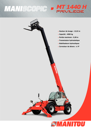 Ładowarki teleskopowe Manitou MT 1440 HA