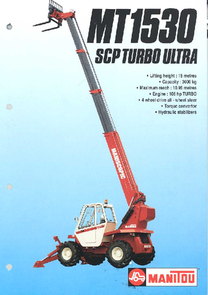 Ładowarki teleskopowe Manitou MT 1530 SCP-TU