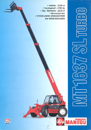 Ładowarki teleskopowe Manitou MT 1637 SLT