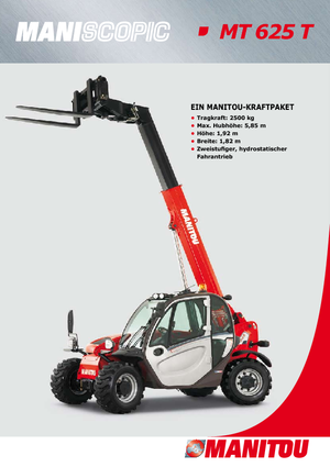 Ładowarki teleskopowe Manitou MT 625 T