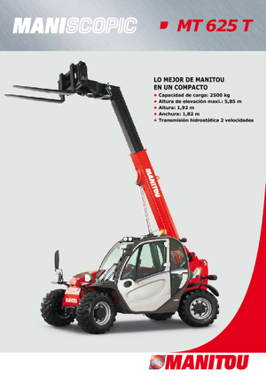 Ładowarki teleskopowe Manitou MT 625 T
