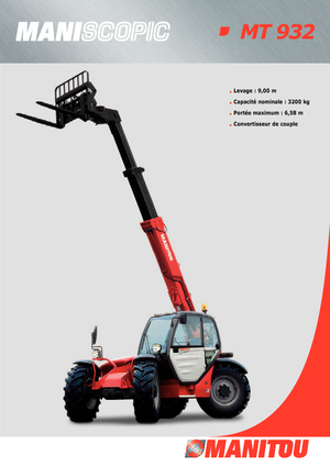 Ładowarki teleskopowe Manitou MT 932 Evolution