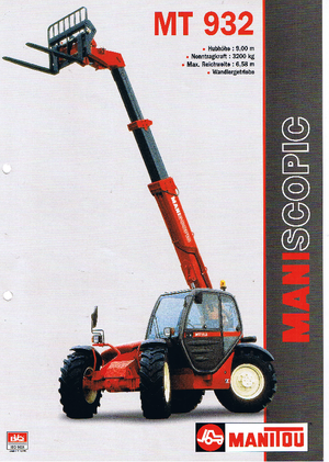 Ładowarki teleskopowe Manitou MT 932