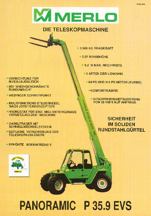 Ładowarki teleskopowe Merlo P 35.9 EVS