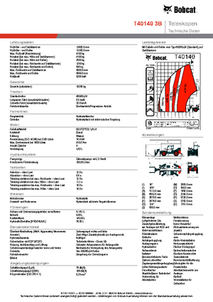 Ładowarki teleskopowe Bobcat T40140 IIIB