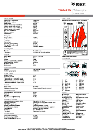 Ładowarki teleskopowe Bobcat T40140 IIIB