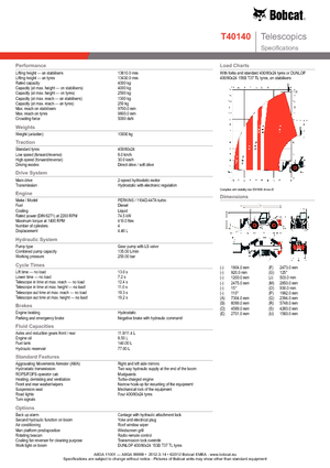Ładowarki teleskopowe Bobcat T 40140
