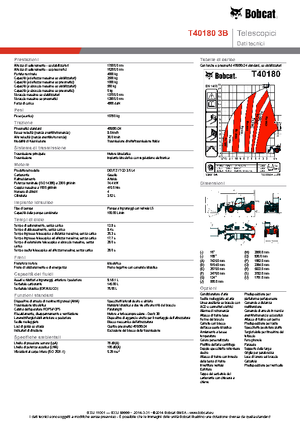 Ładowarki teleskopowe Bobcat T40180 IIIB