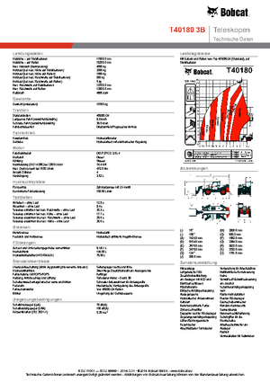 Ładowarki teleskopowe Bobcat T40180 IIIB