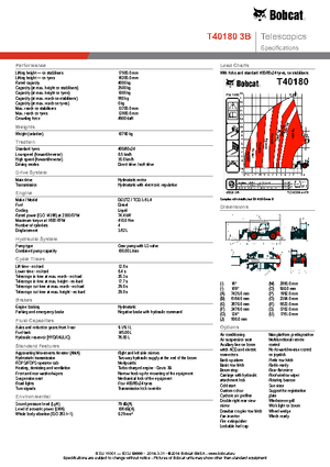 Ładowarki teleskopowe Bobcat T40180 IIIB