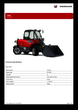 Ładowarki teleskopowe Weidemann T4108