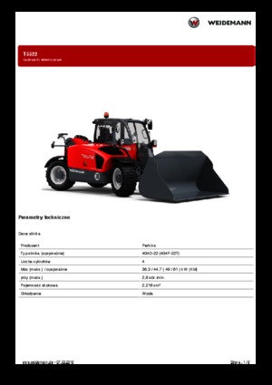 Ładowarki teleskopowe Weidemann T5522