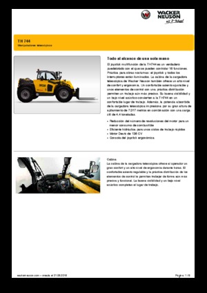Ładowarki teleskopowe Wacker Neuson TH744