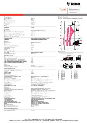 Ładowarki teleskopowe Bobcat TL 360
