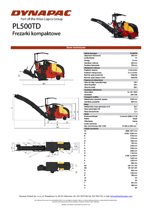 Maszyny do frezowania na zimno Dynapac PL 500 TD