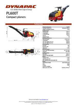 Maszyny do frezowania na zimno Dynapac PL 600 T