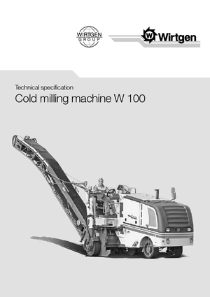 Maszyny do frezowania na zimno Wirtgen W 100