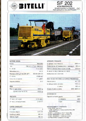 Maszyny do frezowania na zimno Bitelli SF 202