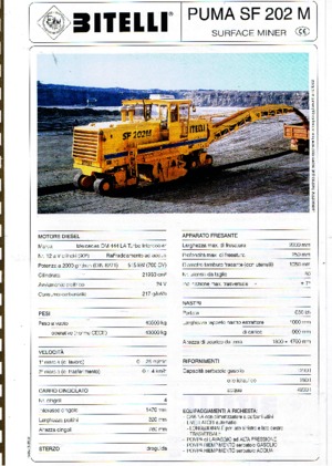 Maszyny do frezowania na zimno Bitelli SF 202 M