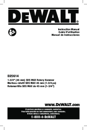 Młotowiertarki DEWALT D25614K