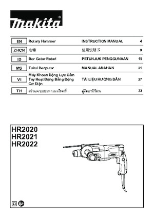 Młotowiertarki Makita HR2020
