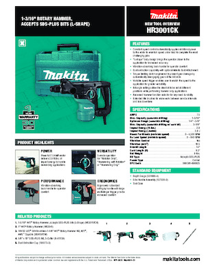 Młotowiertarki Makita HR3001CK