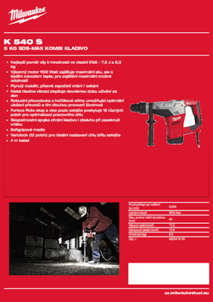 Młotowiertarki Milwaukee K 540 S